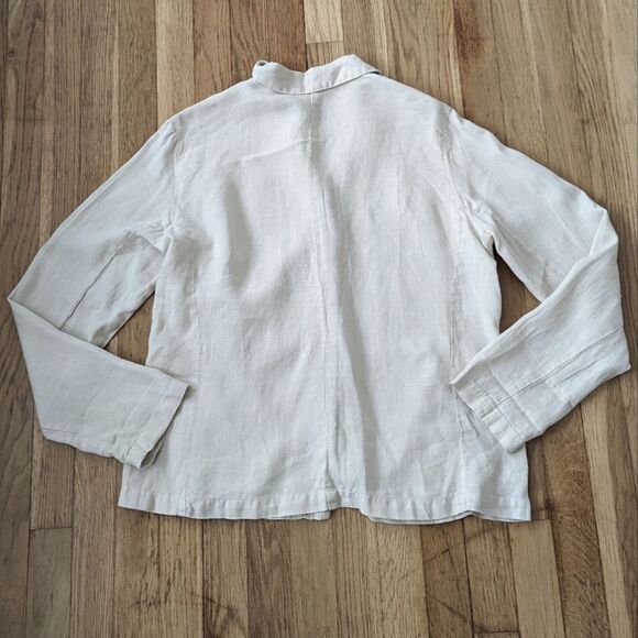 Cut Loose Light tan button down Linen Long sleeve shirt - Picture 2 of 4
